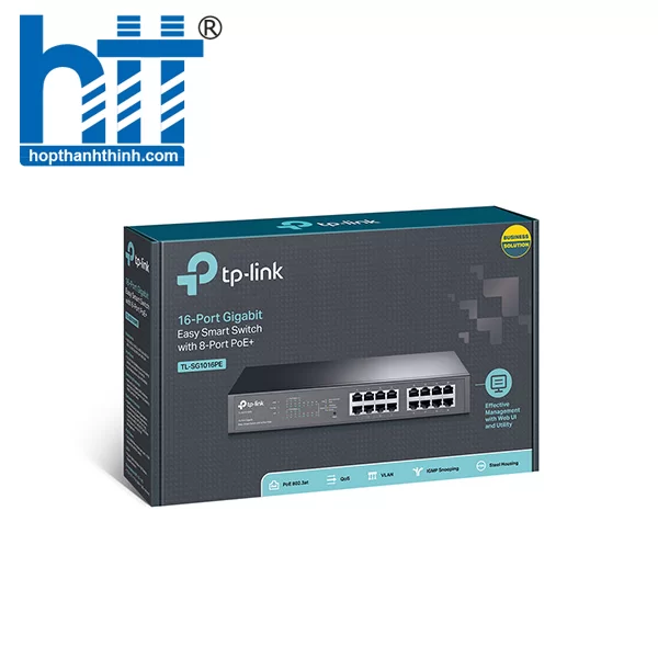 Hợp Thành Thịnh - Switch TP-Link TL-SG1016PE (Gigabit (1000Mbps)/ 16 Cổng/ Smart Switch/ 8 cổng PoE/ Vỏ Thép)