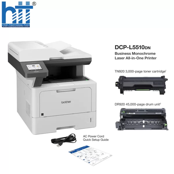 HTT - Máy in laser đen trắng đa năng Brother DCP-L5510DN