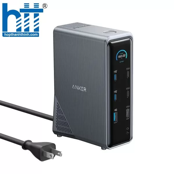 Đế sạc Anker Prime 14 in 1 màn hình đổi 160W A83B6