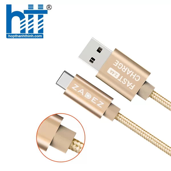 Hợp Thành Thịnh - Cáp sạc Zadez USB to Type C 1M ZCC-135