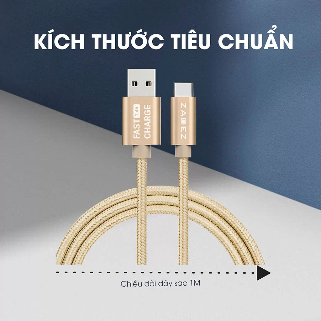 Hợp Thành Thịnh - Cáp sạc Zadez USB to Type C 1M ZCC-135