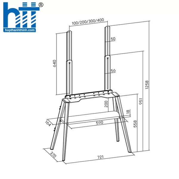 HỢP THÀNH THỊNH - Khung treo TV chân gỗ Brateck FS36-44F-02 (43