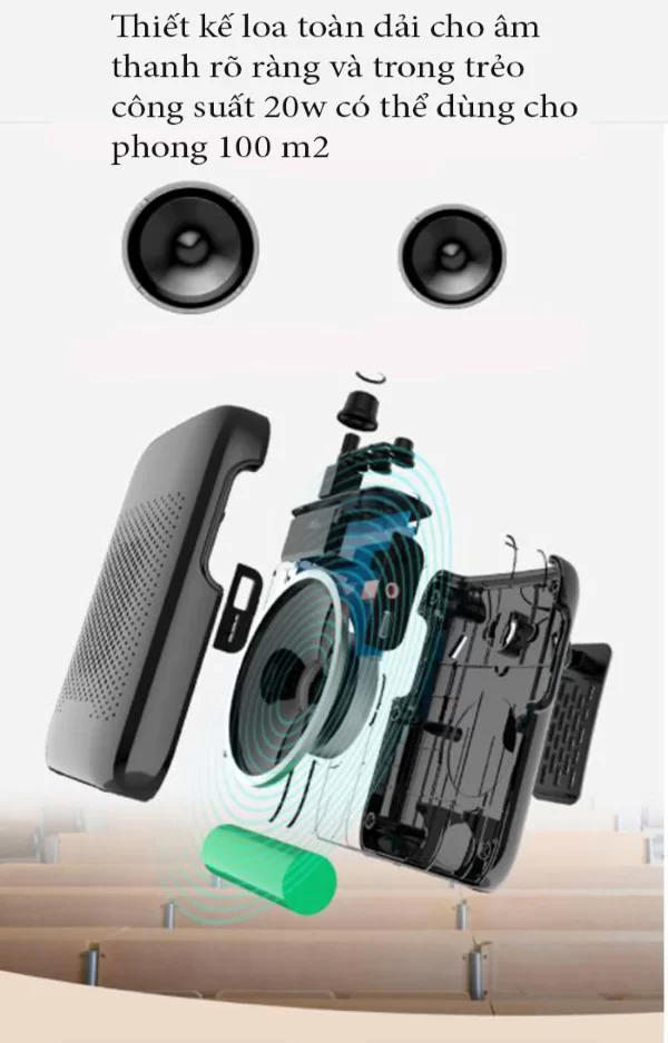 Máy trợ giảng không dây Aporo T30 (Micro không dây, Bluetooth 5.0)