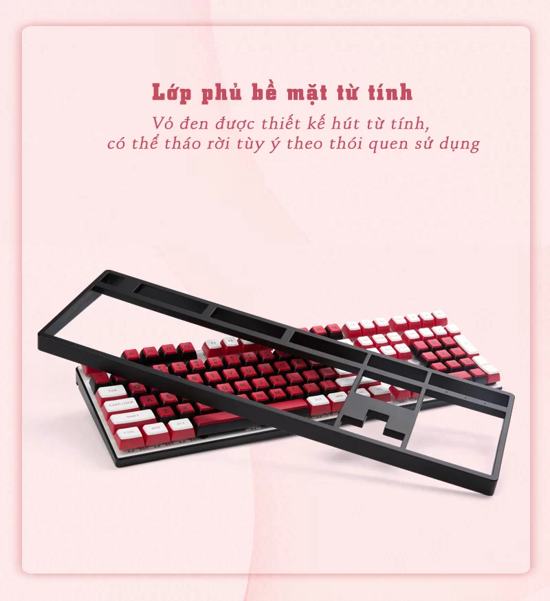 HTT - Bàn phím cơ Newmen GM1080 Dual mode Kailhbox White