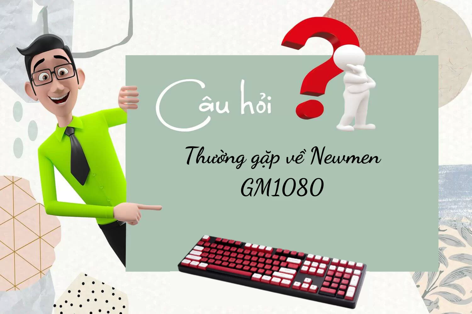 HTT - Bàn phím cơ Newmen GM1080 Dual mode Kailhbox White