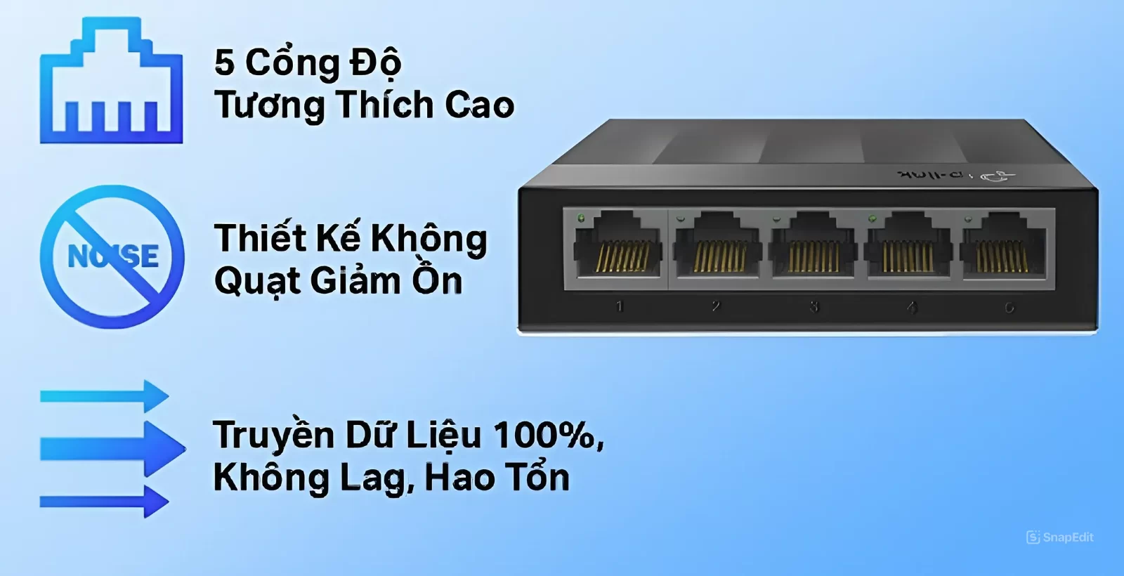 Hợp Thành Thịnh - Switch TP-Link LS1005G (Gigabit (1000Mbps)/ 5 Cổng/ Vỏ Nhựa)