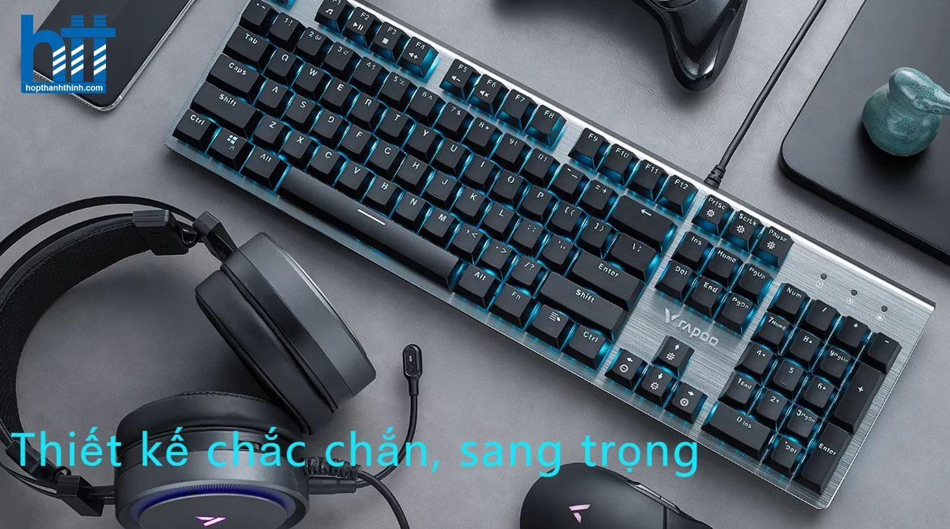 HTT - Bàn phím quang cơ gaming có dây Rapoo V530 Led RGB