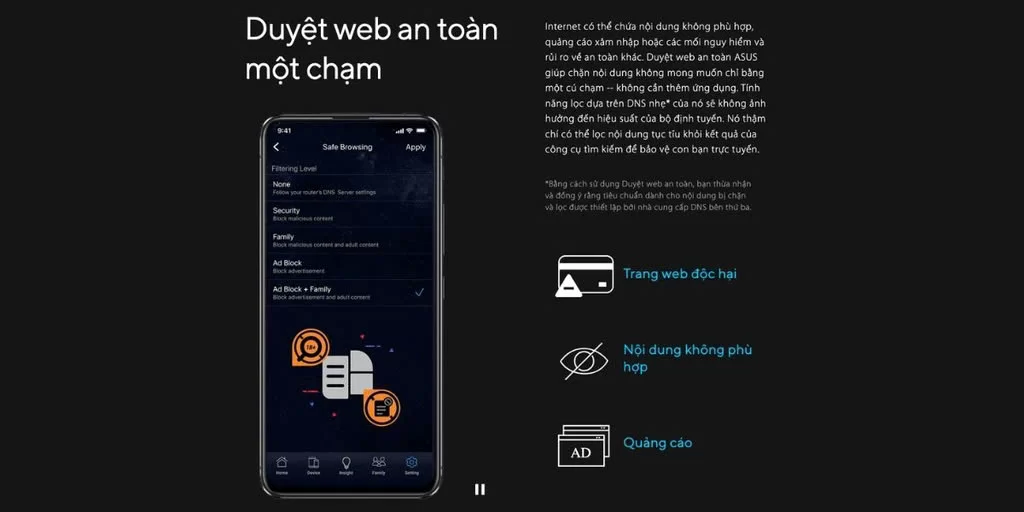 HTT - Bộ phát wifi 6 Asus RT-AXE7800 Tri-band (Chuẩn AX/ AXE7800Mbps/ 6 Ăng-ten ngoài/ Wifi Mesh/ Dưới 80 User)