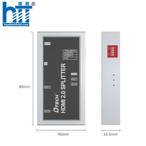 HỢP THÀNH THỊNH - Bộ chia HDMI 1 ra 2  DT-7212 (2.0)