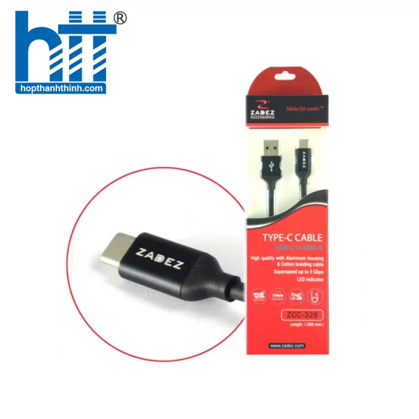 Hợp Thành Thịnh - Cáp sạc USB 3.0 To Type C Zadez ZCC-328