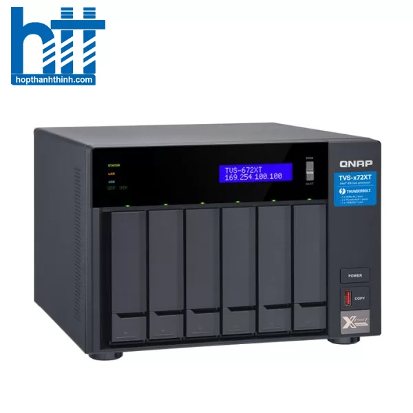 Hợp Thành Thịnh - Thiết bị lưu trữ NAS QNAP 6 bay TVS-672XT-i3-8G
