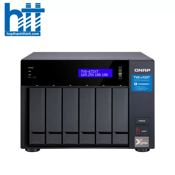 Hợp Thành Thịnh - Thiết bị lưu trữ NAS QNAP 6 bay TVS-672XT-i3-8G