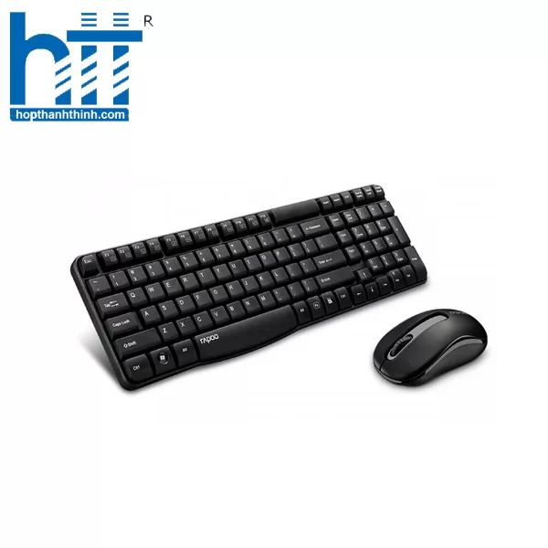 Hợp thành thịnh - Bộ Bàn Phím Chuột Không Dây RaPoo X1800S Đen (USB)