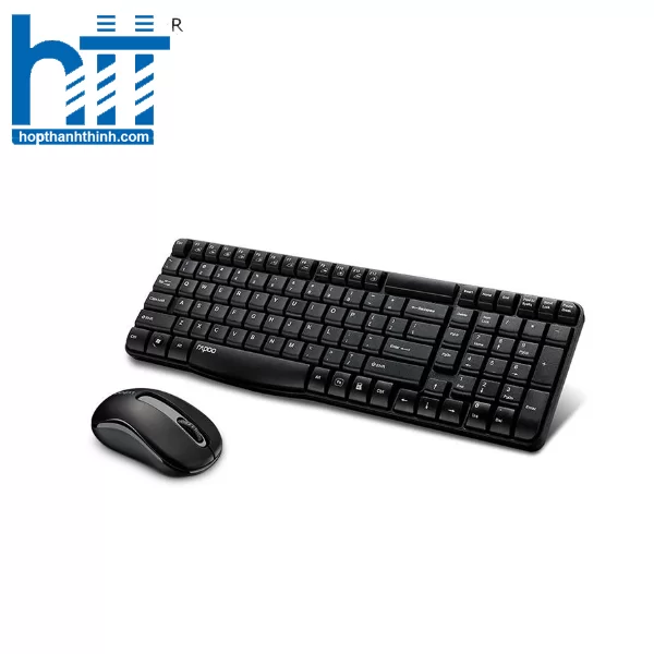 Hợp thành thịnh - Bộ Bàn Phím Chuột Không Dây RaPoo X1800S Đen (USB)