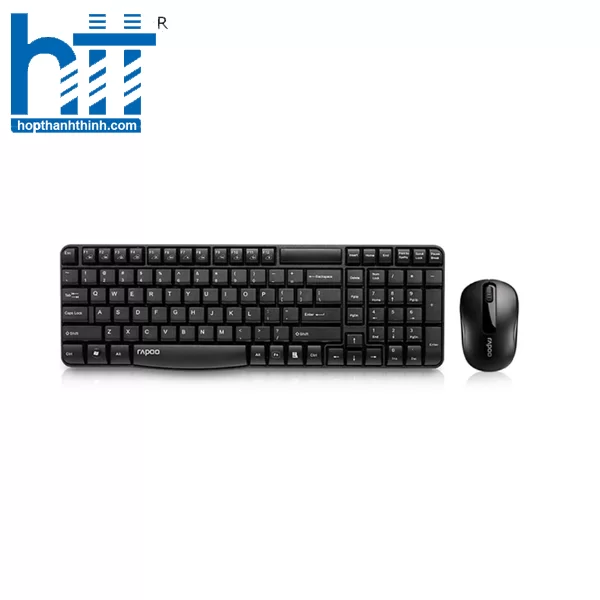Hợp thành thịnh - Bộ Bàn Phím Chuột Không Dây RaPoo X1800S Đen (USB)