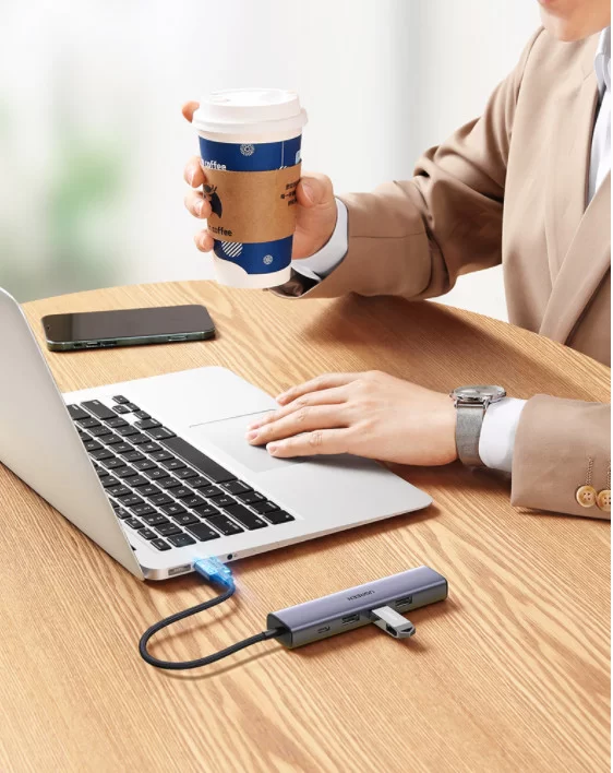 Bộ chia USB 3.0 ra 3 cổng USB 3.0 + Lan 1000Mbps Ugreen 20915 Bộ chia USB 3.0 ra 3 cổng USB 3.0 + Lan 1000Mbps Ugreen 20915