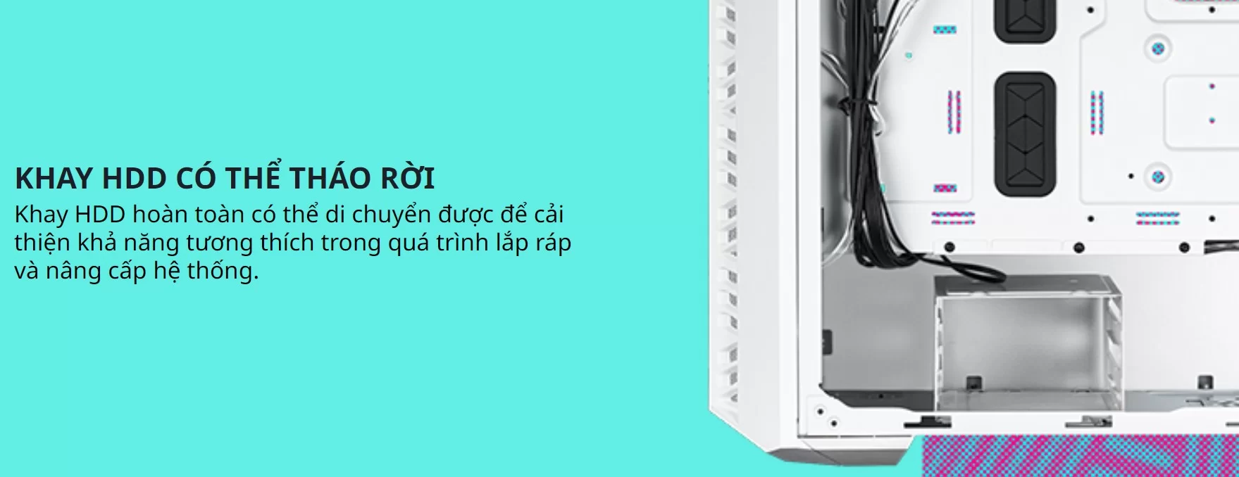 Vỏ Case Cooler Master MasterBox 520 Mesh ARGB (Mid Tower/Màu Đen )