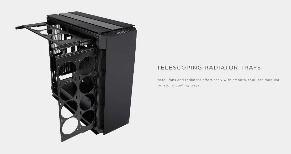 Case Corsair Obsidian Series 1000D Full Tempered Glass Aluminum giới thiệu 9