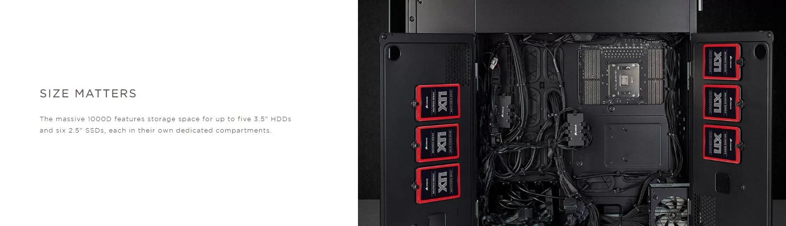 Case Corsair Obsidian Series 1000D Full Tempered Glass Aluminum giới thiệu 11
