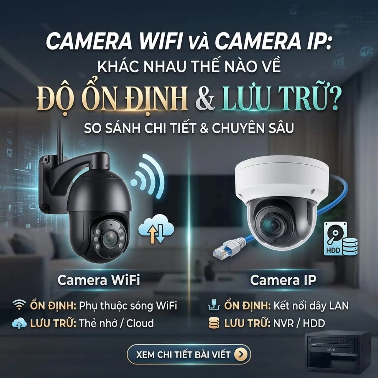 Lựa chọn giữa camera wifi và IP - Hợp Thành Thịnh