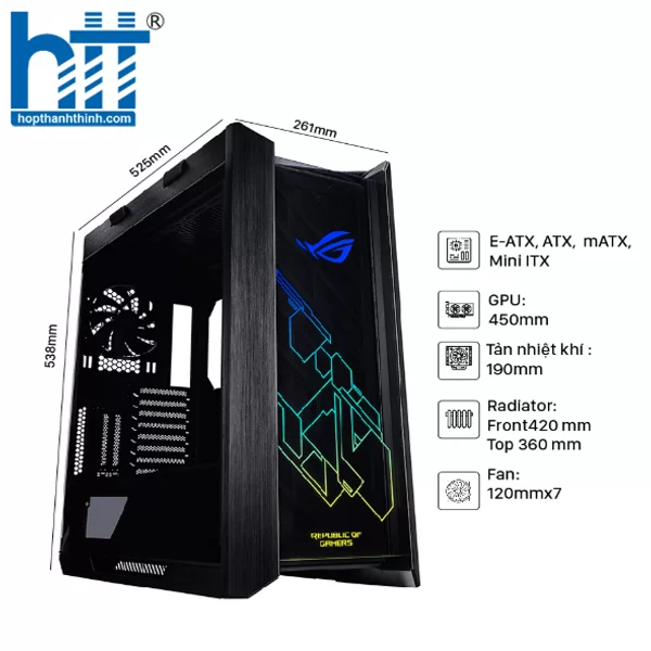 HỢP THÀNH THỊNH - Case Asus ROG Strix Helios GX601 Tempered Glass Gaming
