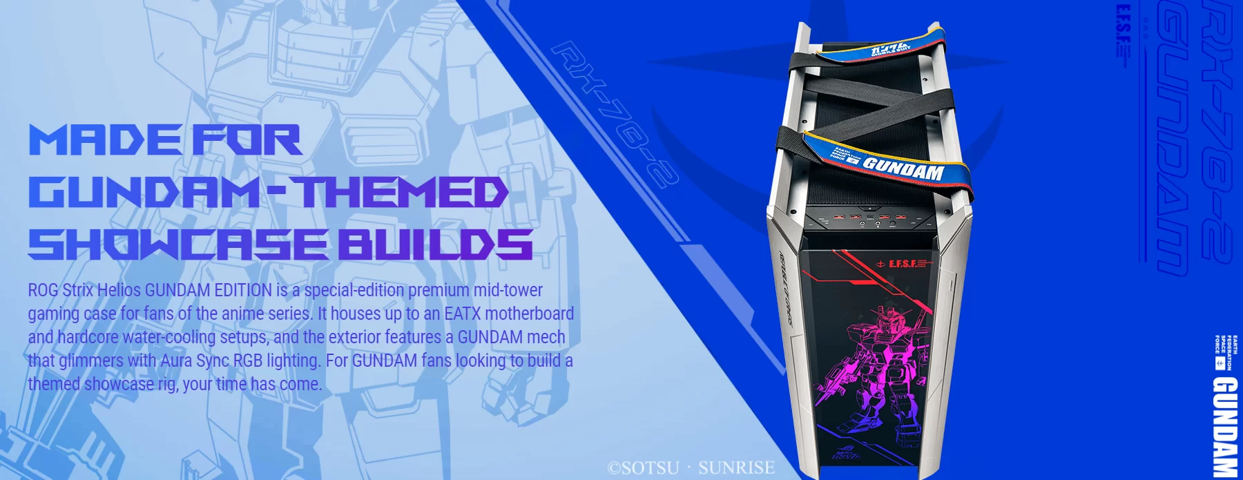 Case ASUS ROG STRIX HELIOS GX601- GUNDAM giới thiệu 3