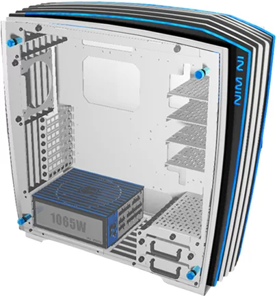 GEARVN - Case INWIN H-Frame 2.0 White/ Blue LED Light