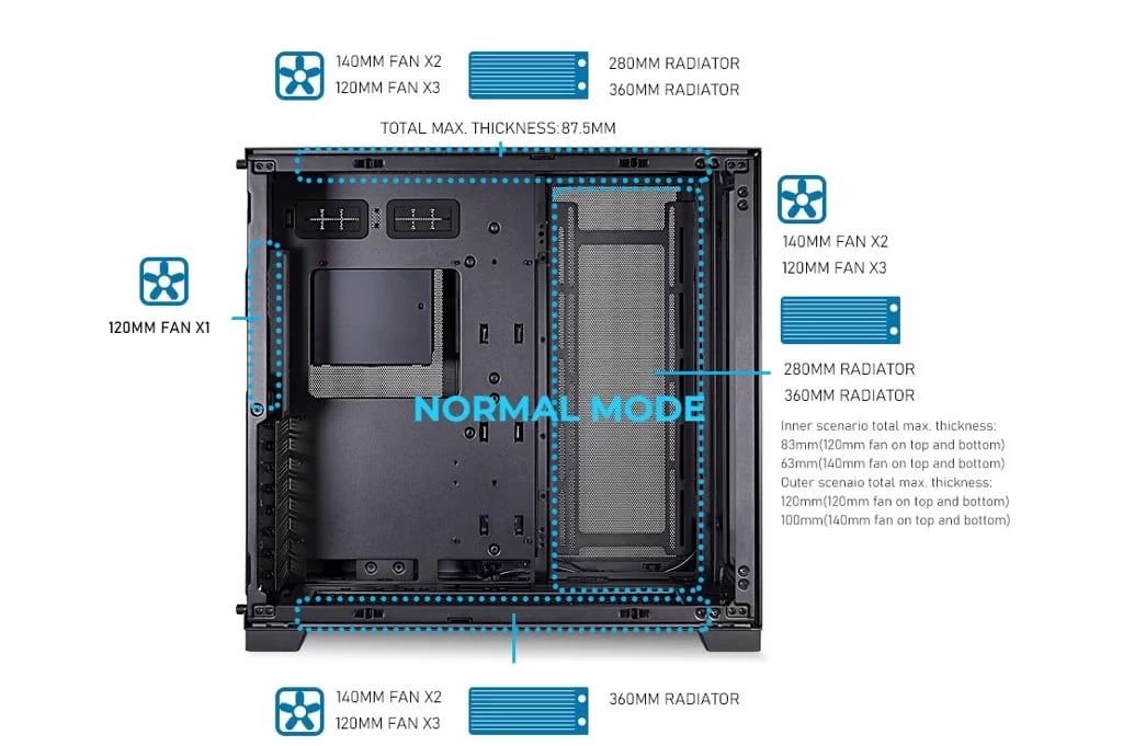 GEARVN - Case LIAN LI O11D Evo Black