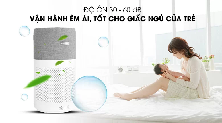 Hoạt động êm ái - Máy lọc không khí Philips AC3033/103