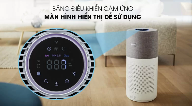 Bảng điều khiển cảm ứng - Máy lọc không khí Philips AC3033/10 Bảng điều khiển cảm ứng - Máy lọc không khí Philips AC3033/10