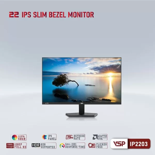 Hợp Thành Thịnh - Màn hình VSP IP2203 (21.5Inch/ Full HD/ 5ms/ 75HZ/ 250cd/m2/ IPS) 