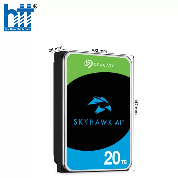 HTT -Ổ cứng HDD Seagate SkyHawk AI 20TB 3.5 inch, 7200RPM, SATA3, 256MB Cache (ST20000VE002)