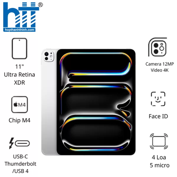 HỢP THÀNH THỊNH - Máy tính bảng Apple IPad Pro 11 M4 Wifi (16GB/ 2TB/ Silver/ MVVH3ZA/A)