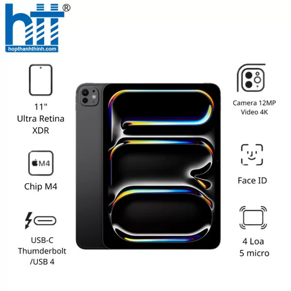 HỢP THÀNH THỊNH - Máy tính bảng Apple IPad Pro 11 M4 Wifi (16GB/ 1TB/ Silver/ MVVF3ZA/A)