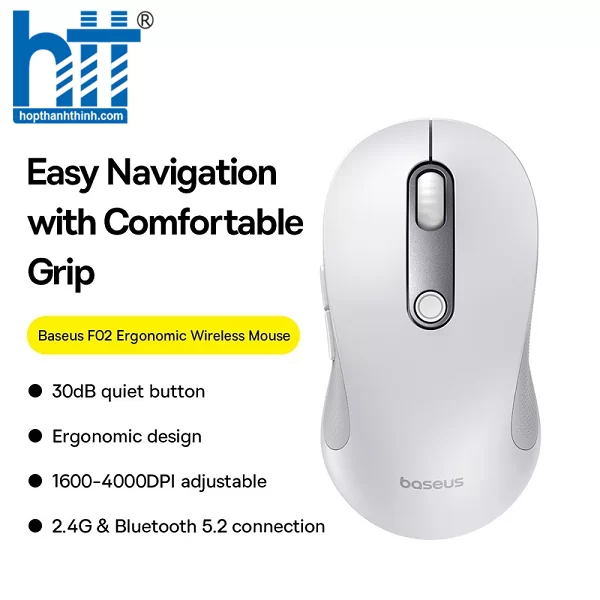 Hợp thành thịnh - Chuột văn phòng không dây Baseus F02 Ergonomic