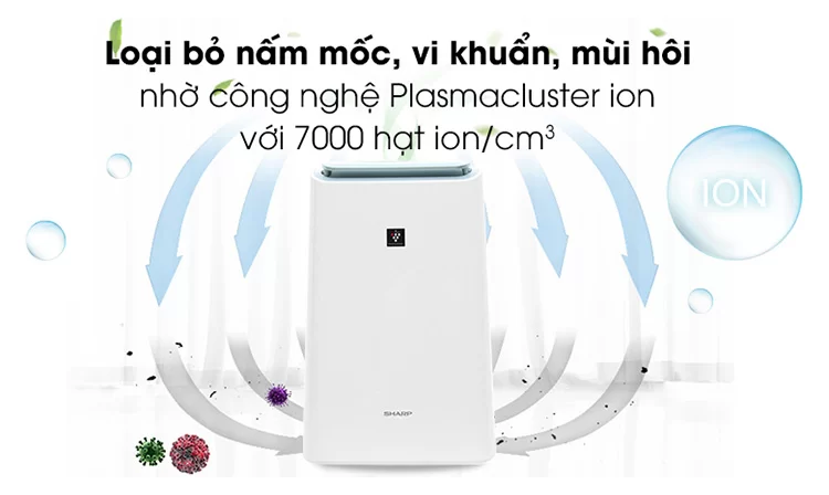 Máy lọc không khí và hút ẩm Sharp DW-E16FA-W