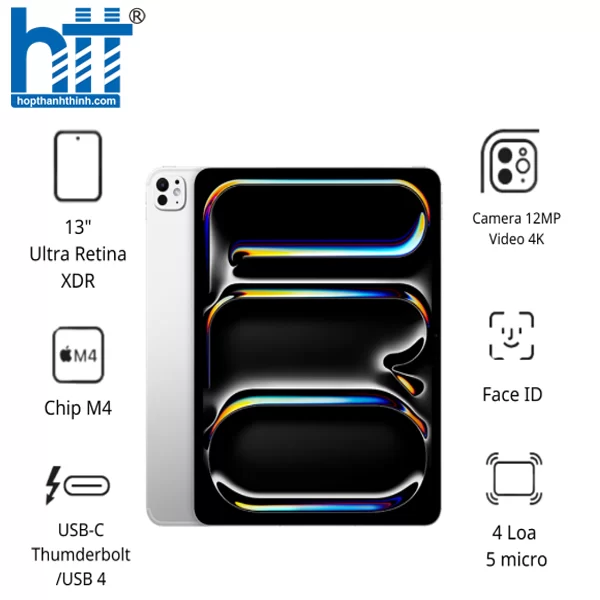 HỢP THÀNH THỊNH - Máy tính bảng Apple IPad Pro 13 M4 Wifi (16GB/ 2TB/ Silver/ MVX93ZA/A)