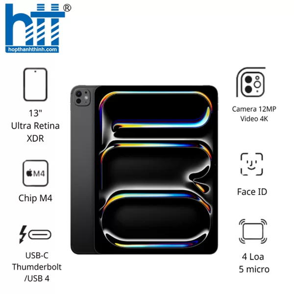 HỢP THÀNH THỊNH - Máy tính bảng Apple IPad Pro 13 M4 Wifi (16GB/ 2TB/ Silver/ MVX93ZA/A)