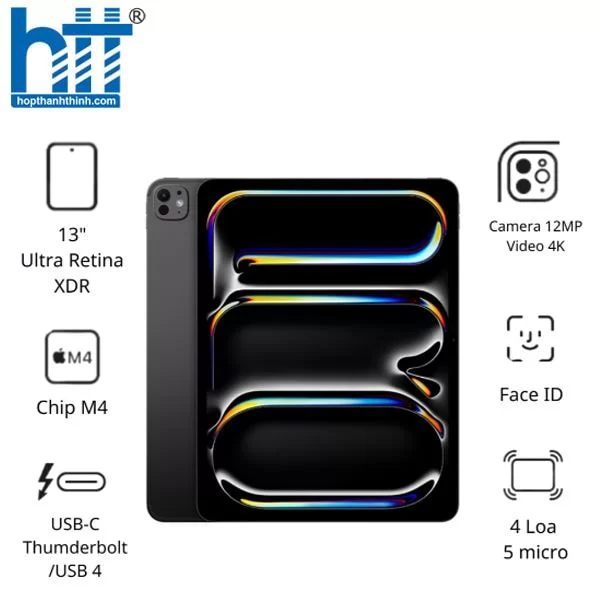 HỢP THÀNH THỊNH - Máy tính bảng Apple IPad Pro 13 M4 5G (8GB/ 256GB/ Space Black/ MVXR3ZA/A)