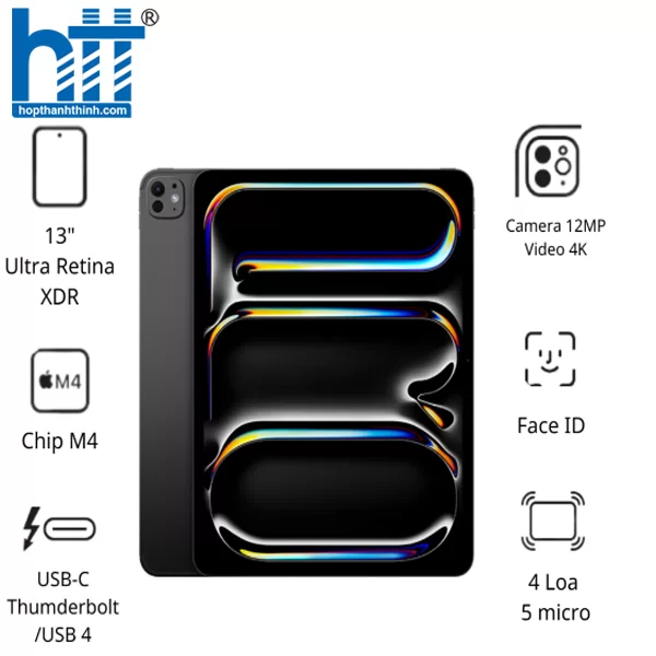 HỢP THÀNH THỊNH - Máy tính bảng Apple IPad Pro 13 M4 5G (16GB/ 2TB/ Space Black/ MVXY3ZA/A)