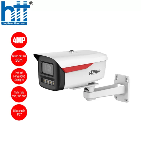 HỢP THÀNH THỊNH - Camera IP 4MP WizColor DAHUA DH-IPC-HFW2449M-S-B-PRO