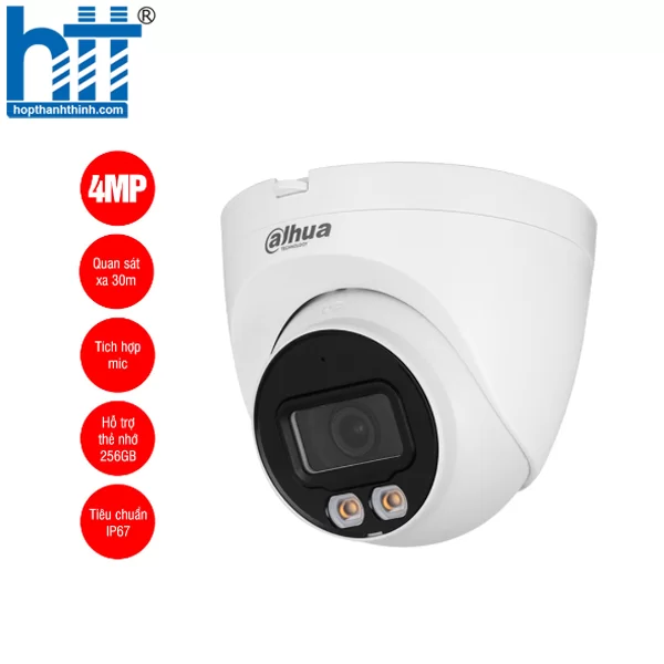 HỢP THÀNH THỊNH - Camera IP 4MP Dome DAHUA DH-IPC-HDW2449T-S-LED