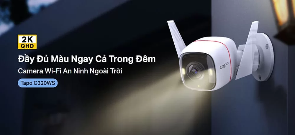 Camera IP Wifi TP-Link Tapo C320WS 4MP 2K ngoài trời
