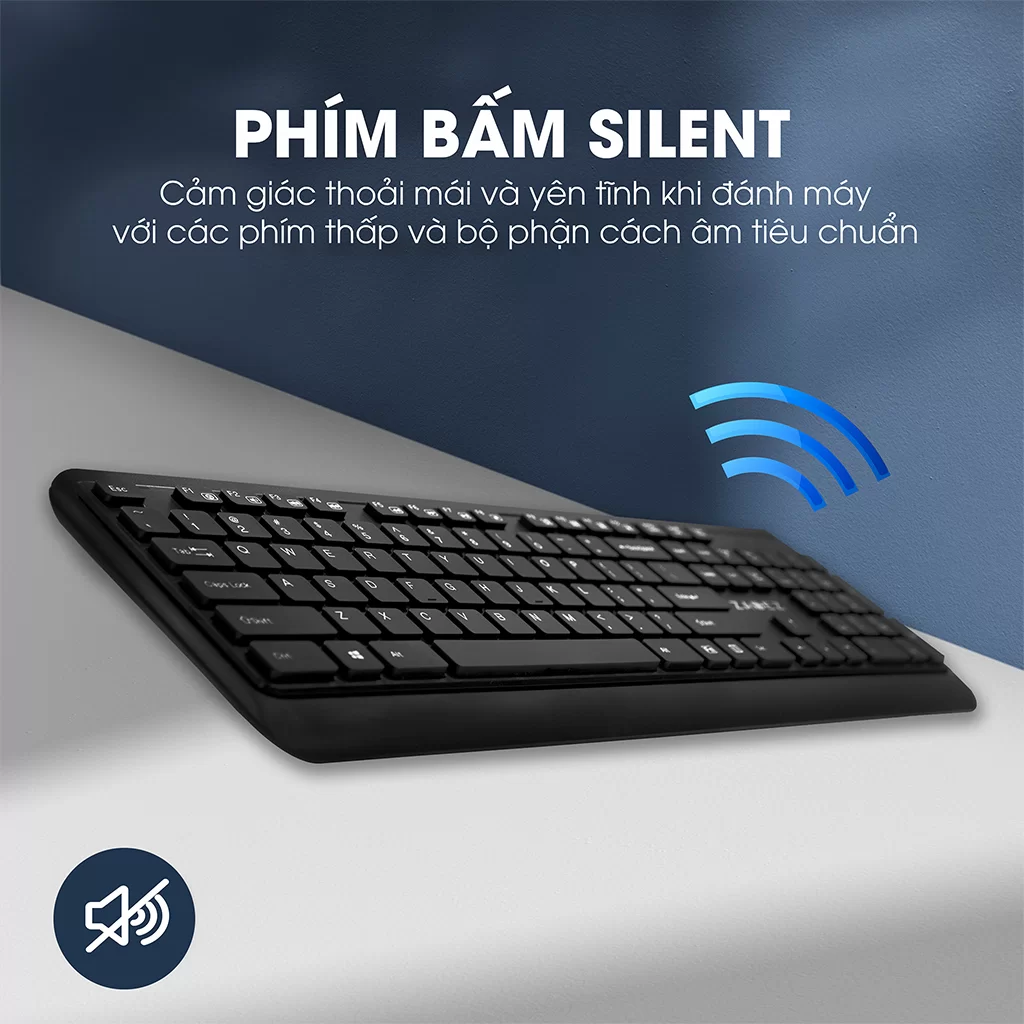 HTT - Bộ bàn phím chuột quang không dây ZADEZ ZMK- 333