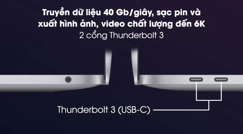 Laptop Apple Macbook Pro 2020 M1/16GB/512GB (Z11C) - Kết nối