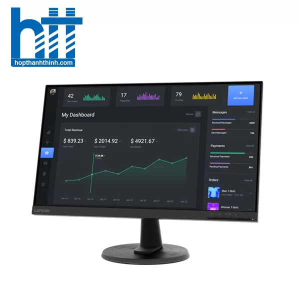 Hợp Thành Thịnh - Màn hình Lenovo D24-40 67A2KAC6VN (23.8Inch/ Full HD/ 4ms/ 75HZ/ 250cd/m2/ VA)