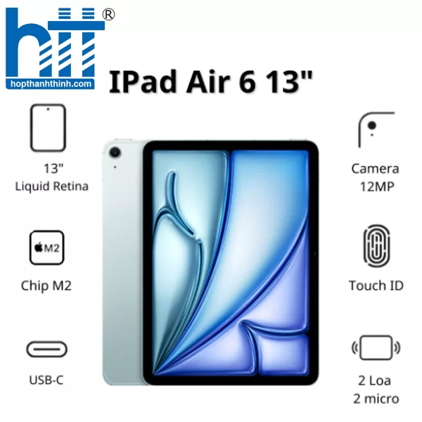 HỢP THÀNH THỊNH - Máy tính bảng Apple IPad Air 6 13inch Wifi (8GB/ 128Gb/ Blue/ MV283ZA/A)