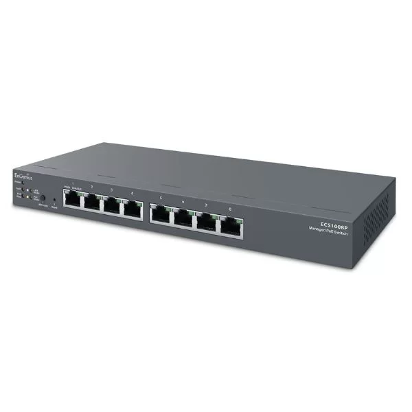 Switch EnGenius ECS1008P – gọn nhẹ, mạnh mẽ