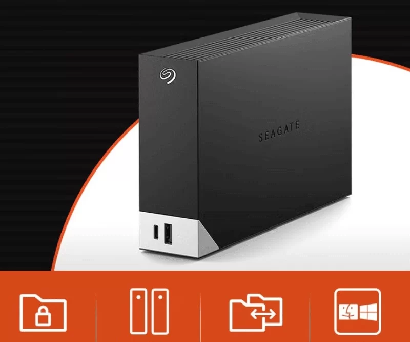 HTT - Ổ cứng gắn ngoài để bàn 10TB USB3.0/3.5 inch Seagate One Touch HUB Đen STLC10000400
