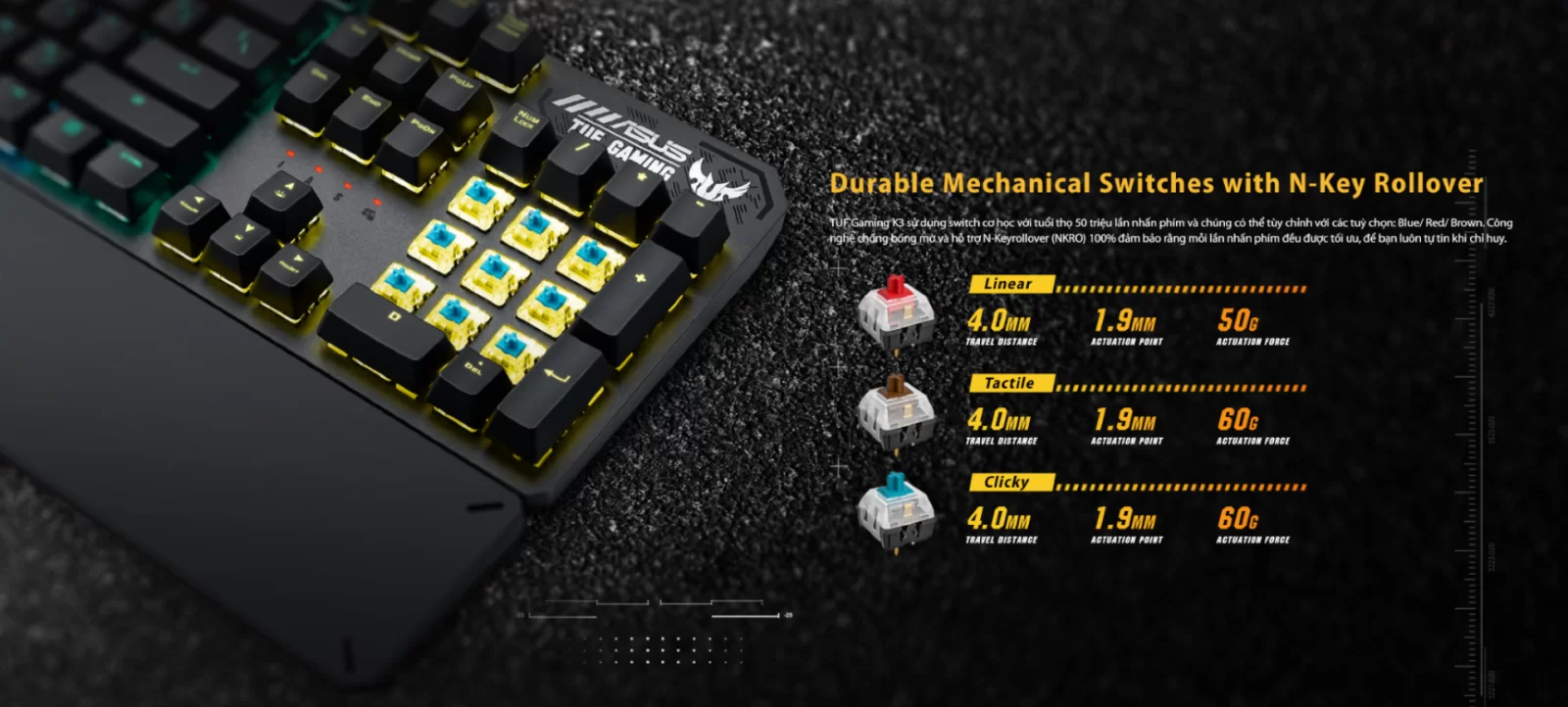 Hợp Thành Thịnh - Bàn phím Asus TUF Gaming K3